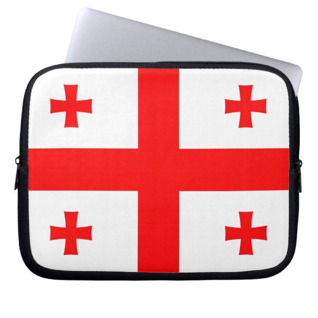 Laptop sleeve med flagga Georgien (Framsidan)