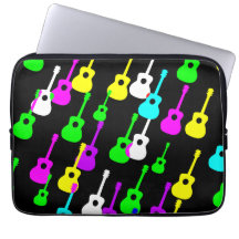 Laptop sleeve med gitarrer