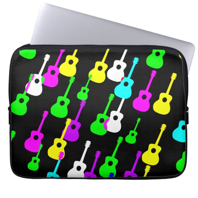 Laptop sleeve med gitarrer (Framsidan)