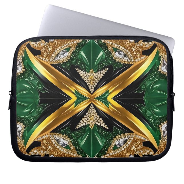 Laptop sleeve med Jamaican Färg Design (Framsidan)
