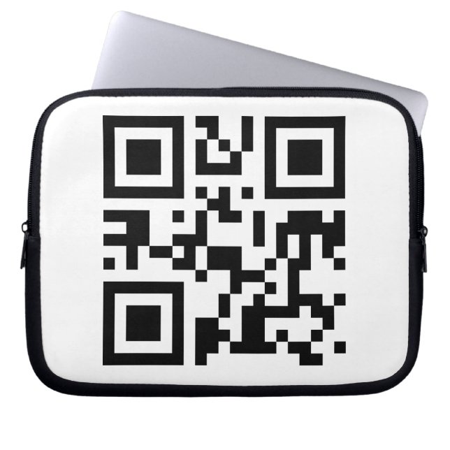 Laptop sleeve med QR kodifierar (Framsidan)