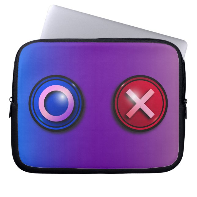 Laptop sleeve med röstknappar för spel (Framsidan)