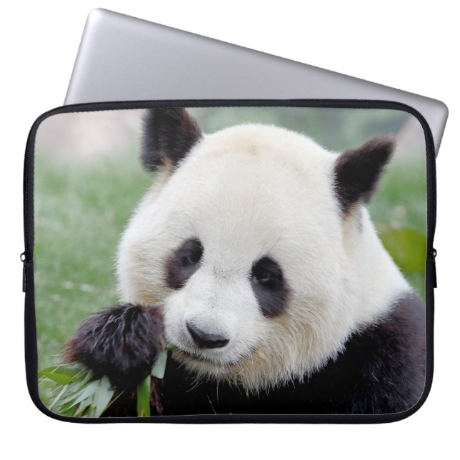 laptop sleeve Photo jätte panda, djur. (Framsidan)