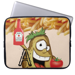 Laptop sleeve Potato, Fransk Fries, Ketchup