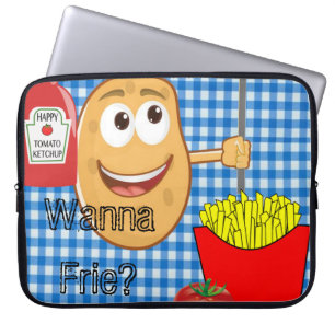 Laptop sleeve Potato, Fransk Fries, Ketchup