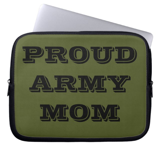 Laptop sleeve Proud Army Mamma (Framsidan)
