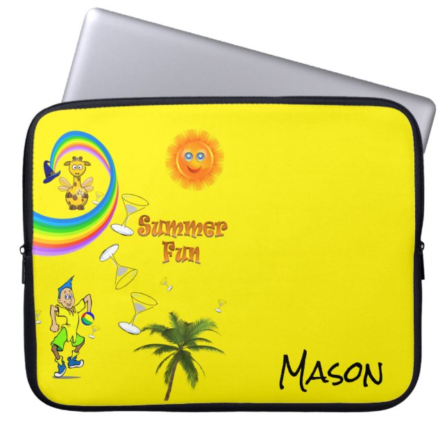 Laptop sleeve Rainbow Beach Roligt (Framsidan)
