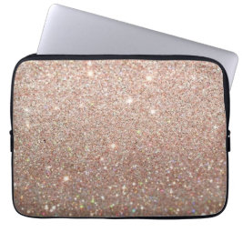 Laptop sleeve - rosa guld- glitter