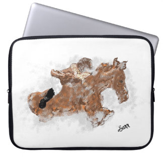 Laptop sleeve: Rubrik mot den avslutat posten. Fodral