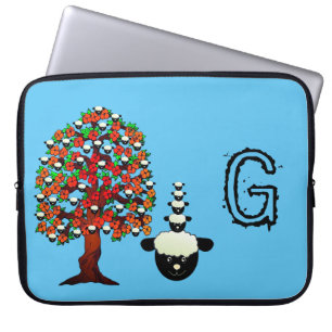 Laptop sleeve Sheep Träd Blue