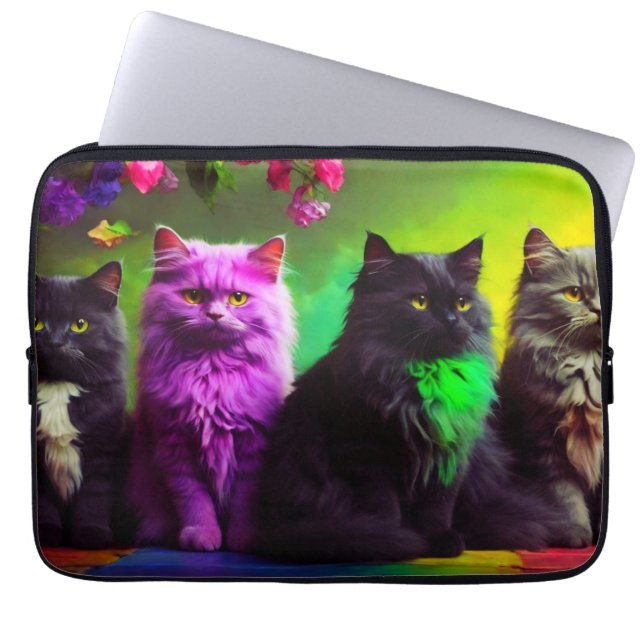 Laptop sleeve - Snyggt Cat Design (Framsidan)