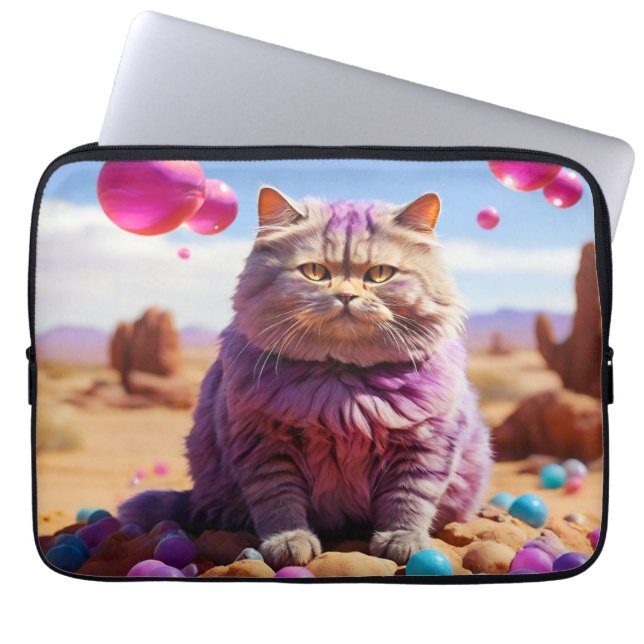 Laptop sleeve - Snyggt Cat Design (Framsidan)