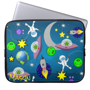 Laptop sleeve Spaceship Utomjordingars Astronaut