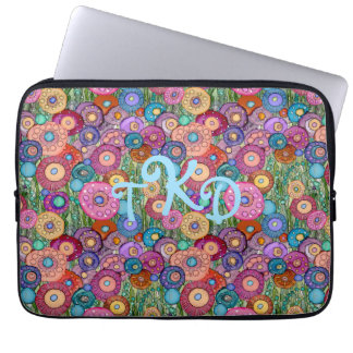 LAPTOP SLEEVEABSTRAKT CIRKLAR BRITE-MONOGRAMEN LAPTOP FODRAL