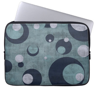 Laptop Sleeves "Circle" Shabby Blue Var01 Vintage