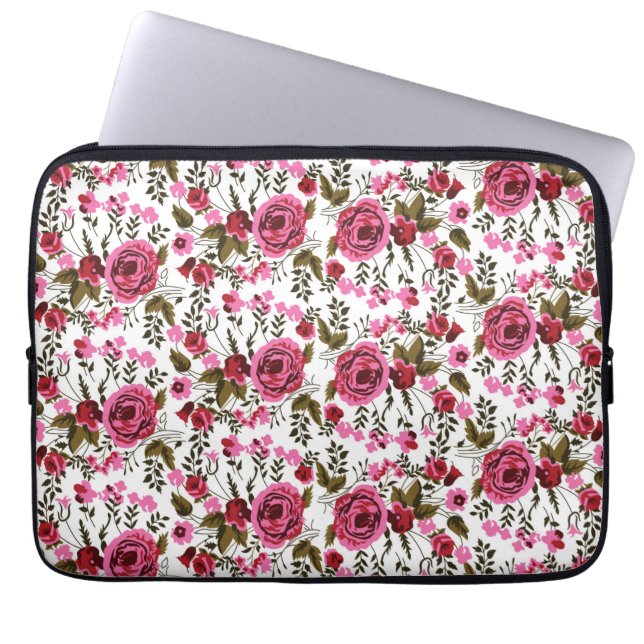 Laptopfodral 13" | Neopren | Blommig | Stylish Laptop Fodral (Framsidan)