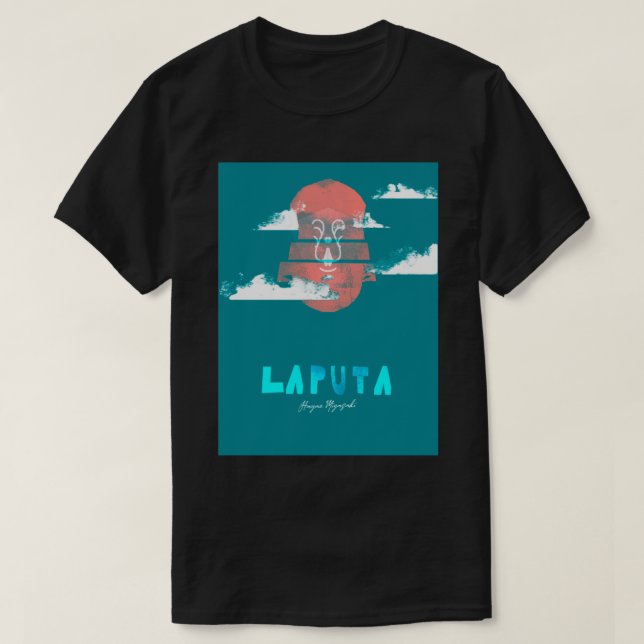 Laputa Castle i Himlar T Shirt (Design framsida)