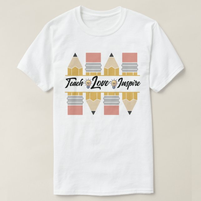 Lär, Älska, Inspirera T Shirt (Design framsida)