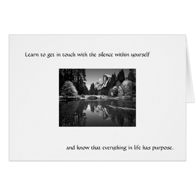 Lär att få i handlag med tystnaden. OBS kort (Framsidan Horizontal)