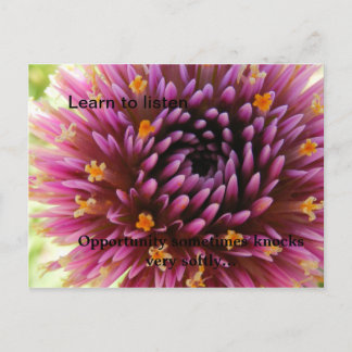 Lär att lyssna, tillfället sometime… vykort
