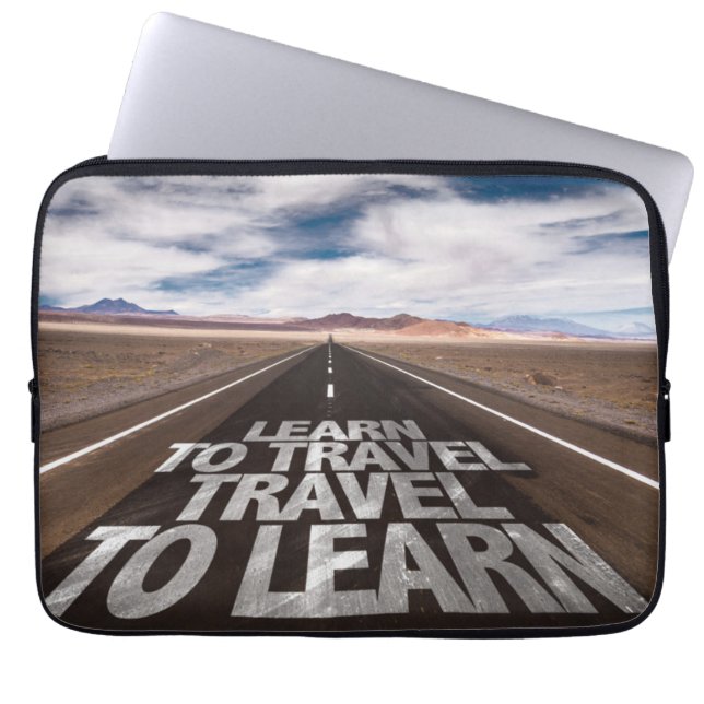 Lär att resa reser för att lära laptop sleeve (Framsidan)