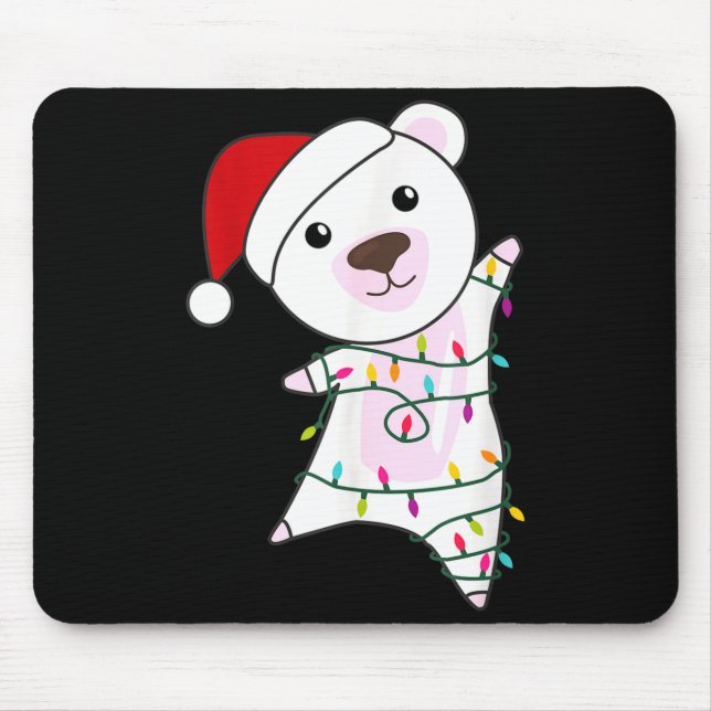 Lar Bear Christmas Santa Claus Lights Lar Bears  Musmatta (Framsidan)