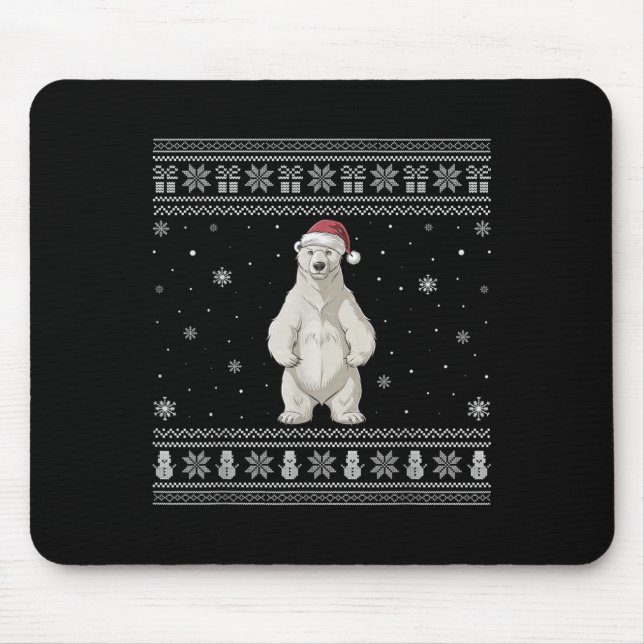 Lar Bear Lovers Men Women Santa Ugly Xmas Sweater  Musmatta (Framsidan)