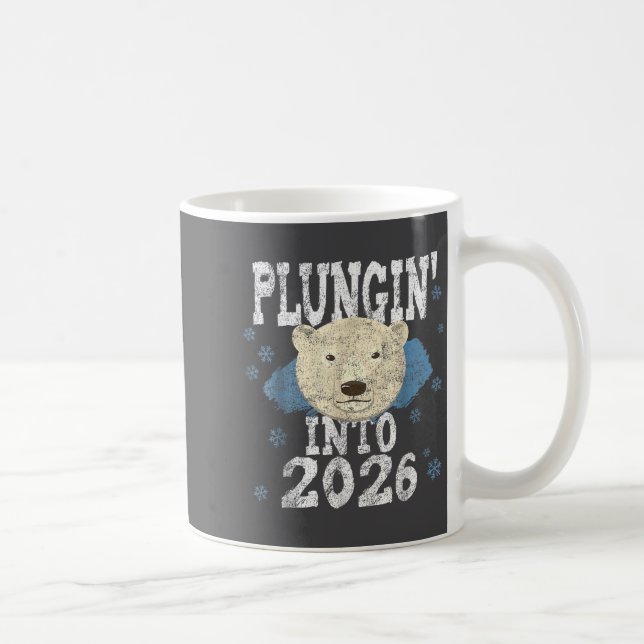 Lar Bear Plunge - Plungin' Into 2026 New Year Cold Kaffemugg (Höger)