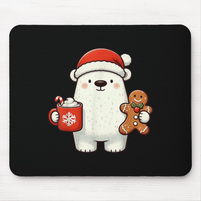 Lar Bear Santa Hat Christmas Holiday Xmas Coffee C Musmatta (Framsidan)