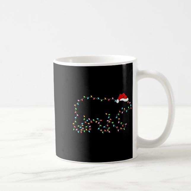 Lar Bear Xmas Lighting Santa Hat Lar Bear Christma Kaffemugg (Höger)