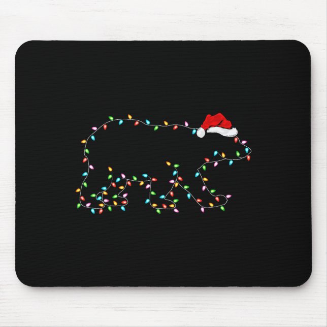 Lar Bear Xmas Lighting Santa Hat Lar Bear Christma Musmatta (Framsidan)