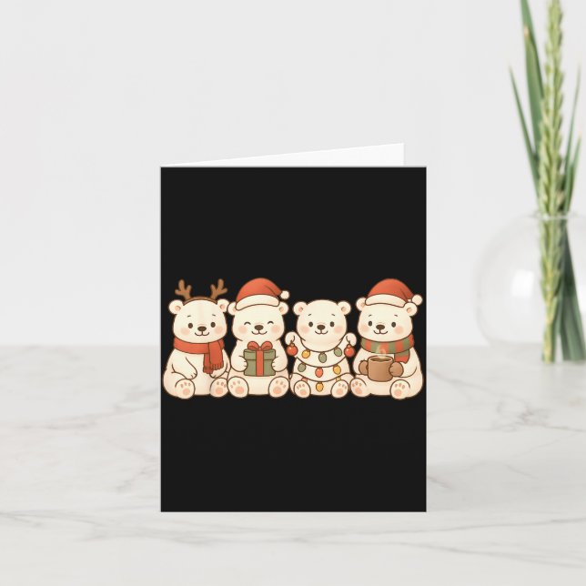 Lar Bears Kids Boys Girls Christmas Lar Bears  Kort (Framsida)