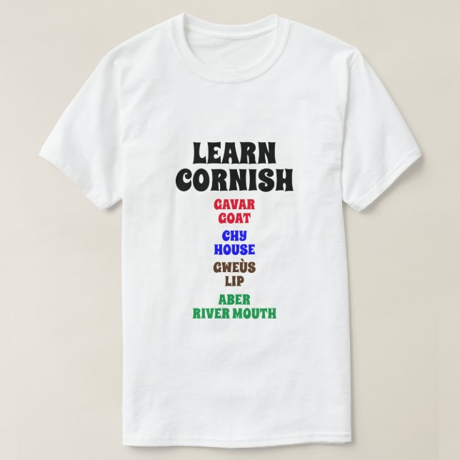 Lär Cornish - Goat, House, Lip, River Mouth T Shirt (Design framsida)