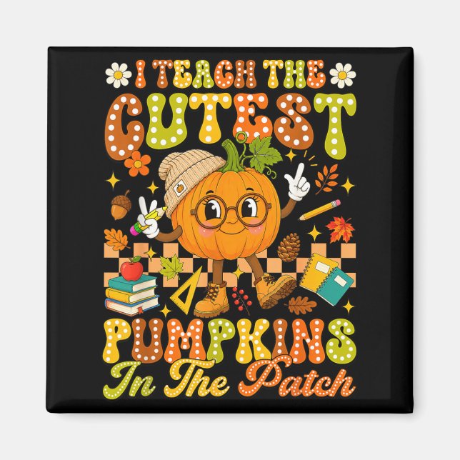 Lär Den Sötaste Pumpor I Lappar Autumn Höst Magnet (Framsidan)