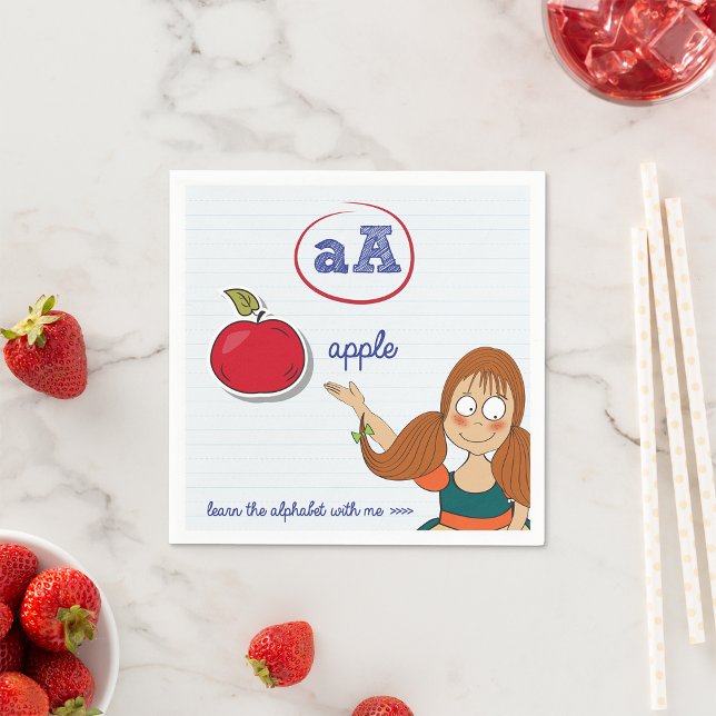 Lär dig alfabetets Pappra blöjor Pappersservett (Skapare uppladdad)