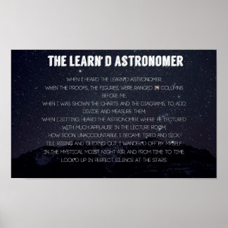 Lär dig Astronomer Poster