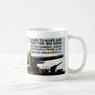 Lär dig att göra och testa de stora vapnen! kaffemugg