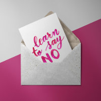 Lär dig att inte säga något klokt ord - rosa Card