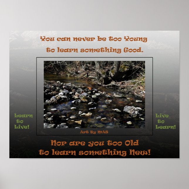 Lär dig att leva, lev för att lära 2 poster (Framsidan)