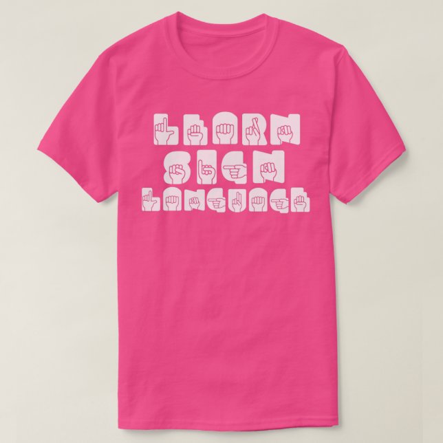 Lär dig att signera språk-ASL T Shirt (Design framsida)