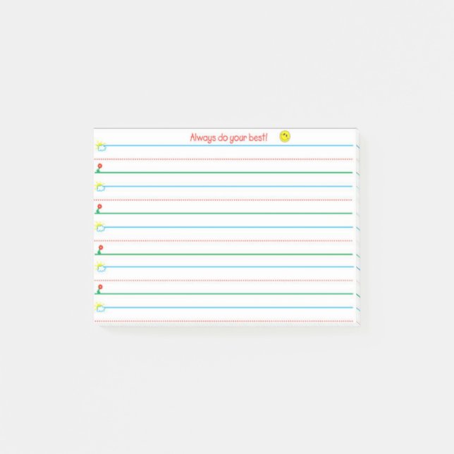 Lär dig att skriva Post-It-lapp Post-it Block (Framsida)