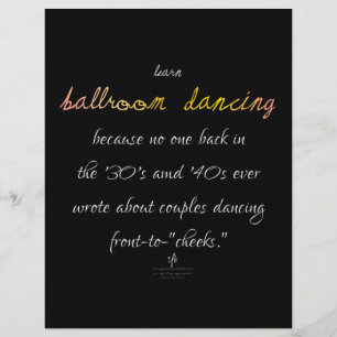 Lär dig Ballroom Dansa Cava Rosa Reklamblad