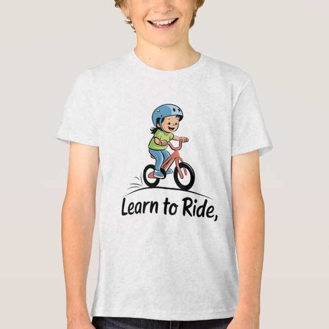 Lär dig cykla t shirt (Framsida)