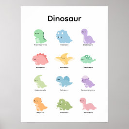 Lär dig dinosaurie poster