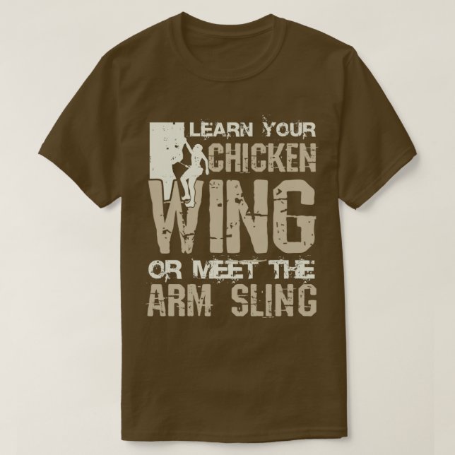Lär dig ditt kyckling Vinge eller träffa Arm Sling T Shirt (Design framsida)