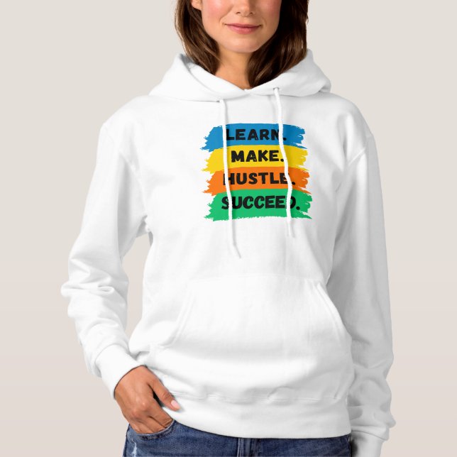 Lär dig, Gör, Ansträng dig, Lyckas, motiverande sl T Shirt (Framsida)
