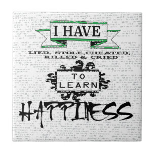 Lär dig HAPPINESS genom att dra lärdomar av livsof Kakelplatta