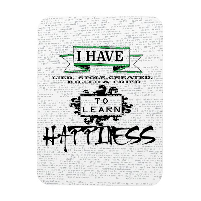 Lär dig HAPPINESS genom att dra lärdomar av livsof Magnet (Vertikal)