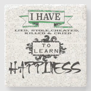 Lär dig HAPPINESS genom att dra lärdomar av livsof Underlägg Sten