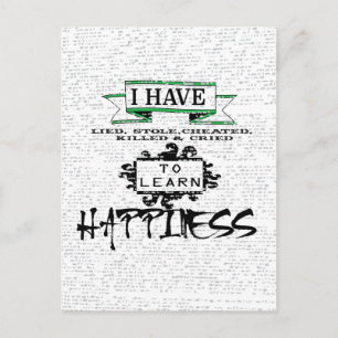 Lär dig HAPPINESS genom att dra lärdomar av livsof Vykort